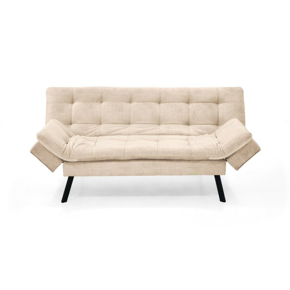 Sofa Cama Milan 176x90x78 Reclinable Tela Beige