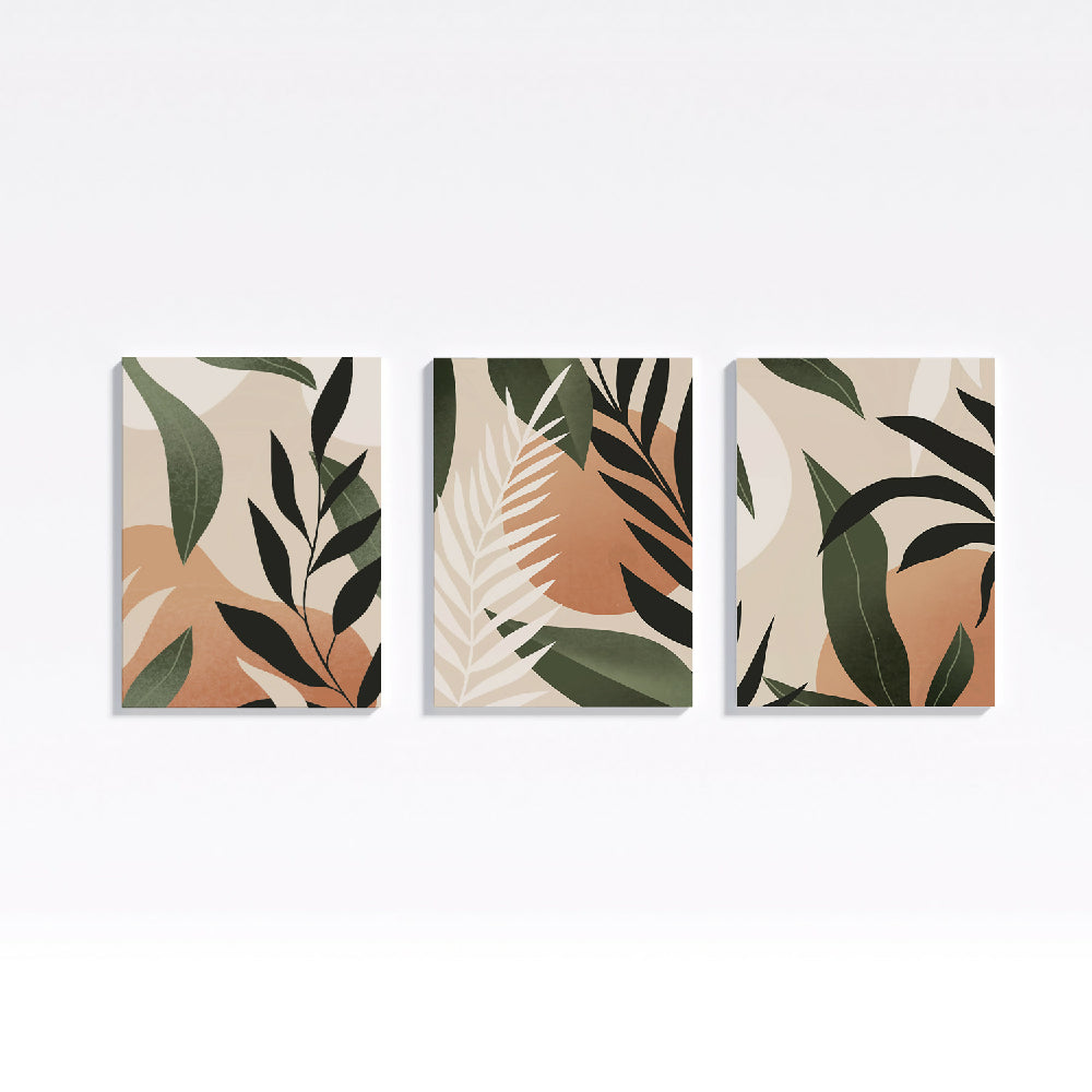 Triptico Ecos del bosque 37 cm × 50 cm