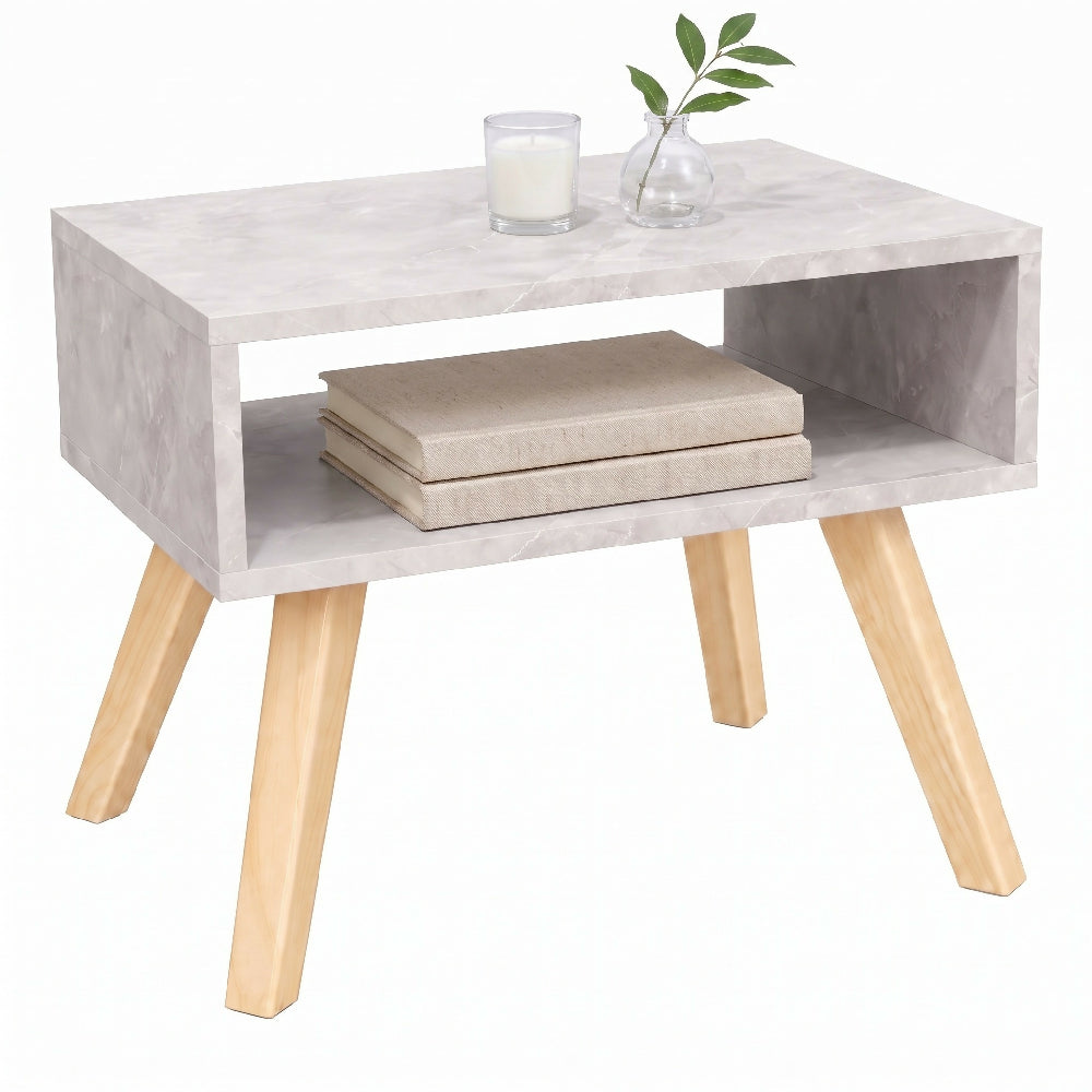 Mesa de Centro Nórdico Mármol  Mesa Auxiliar