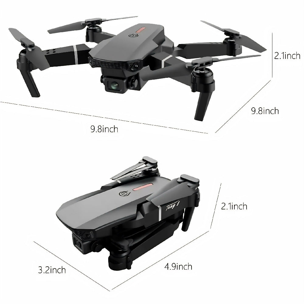Drone E88 Pro Cámara Dual HD, WiFi Y Maletín De Transporte