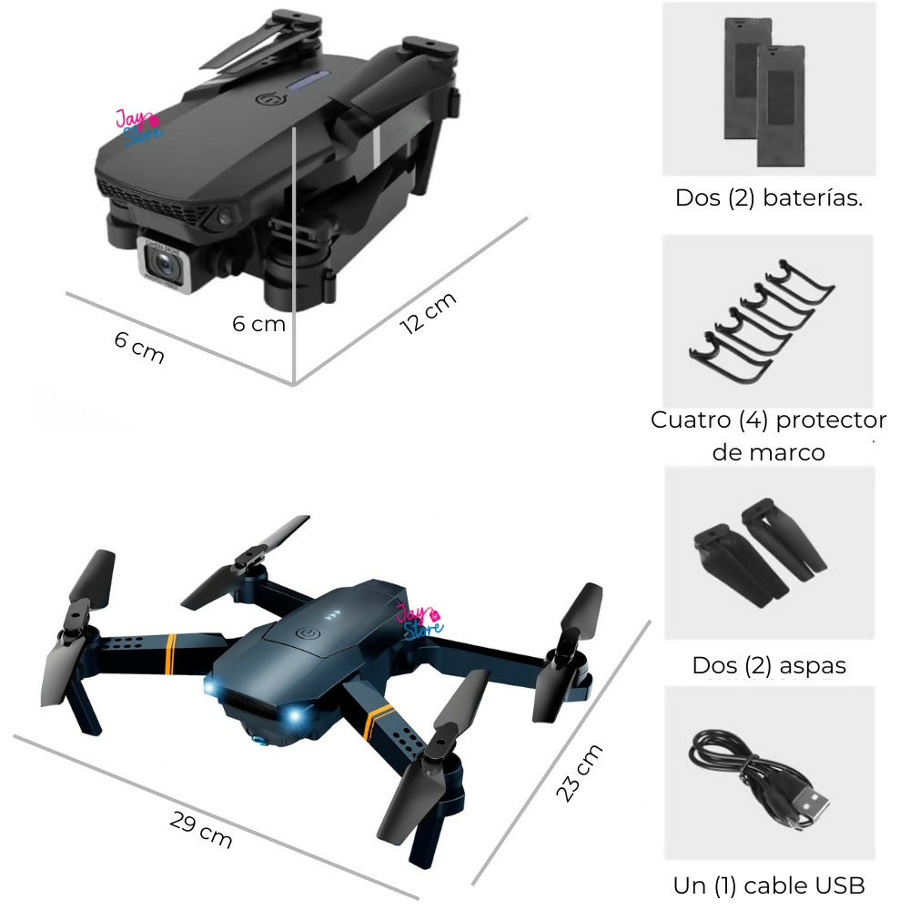 Drone 998 Plegable Cámara HD para Principiantes WiFi 2.4ghz