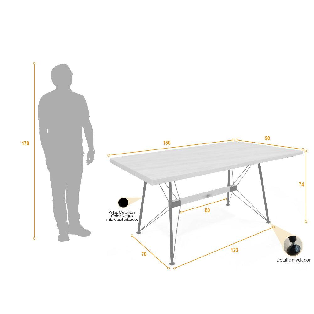 Mesa de Comedor 6 Puestos Falcon Macula