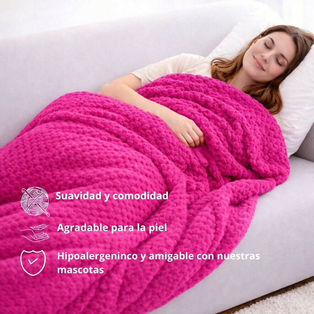 Cobija manta fucsia