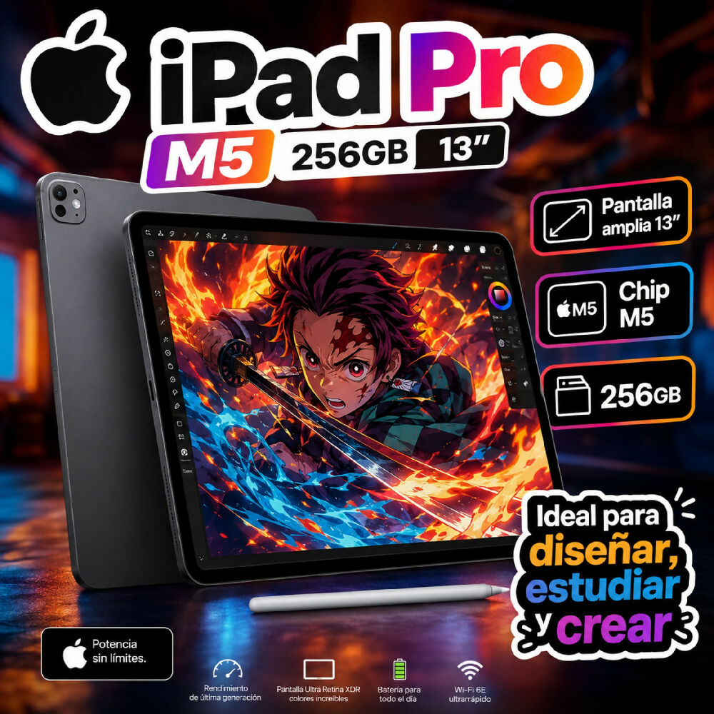 Tablet Apple Ipad Pro M5 De 13 Pulgadas 256gb Wifi Diseño Ultrafino Negro