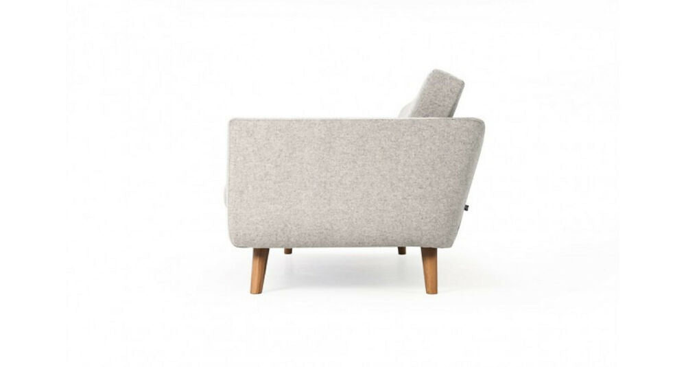 Sofa Deluxe 3 Puestos Tela Gris Claro