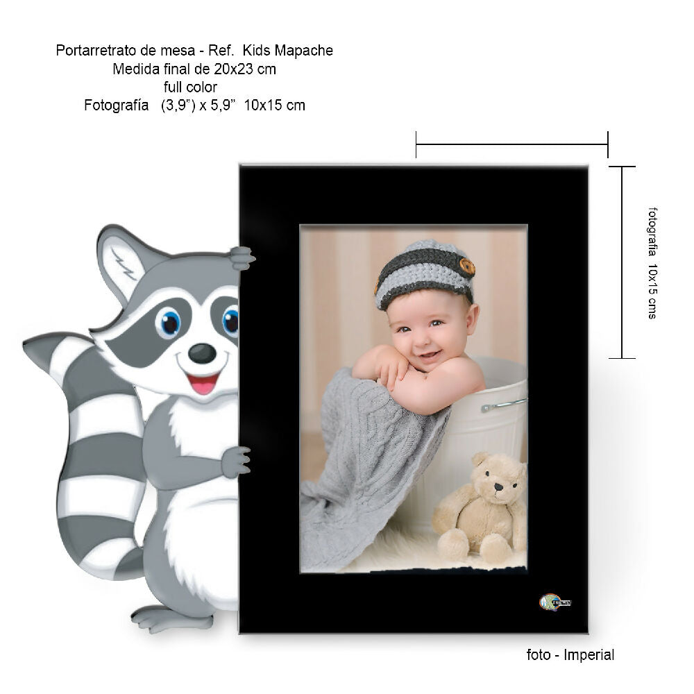 portarretrato Kids  Mapache b ficha