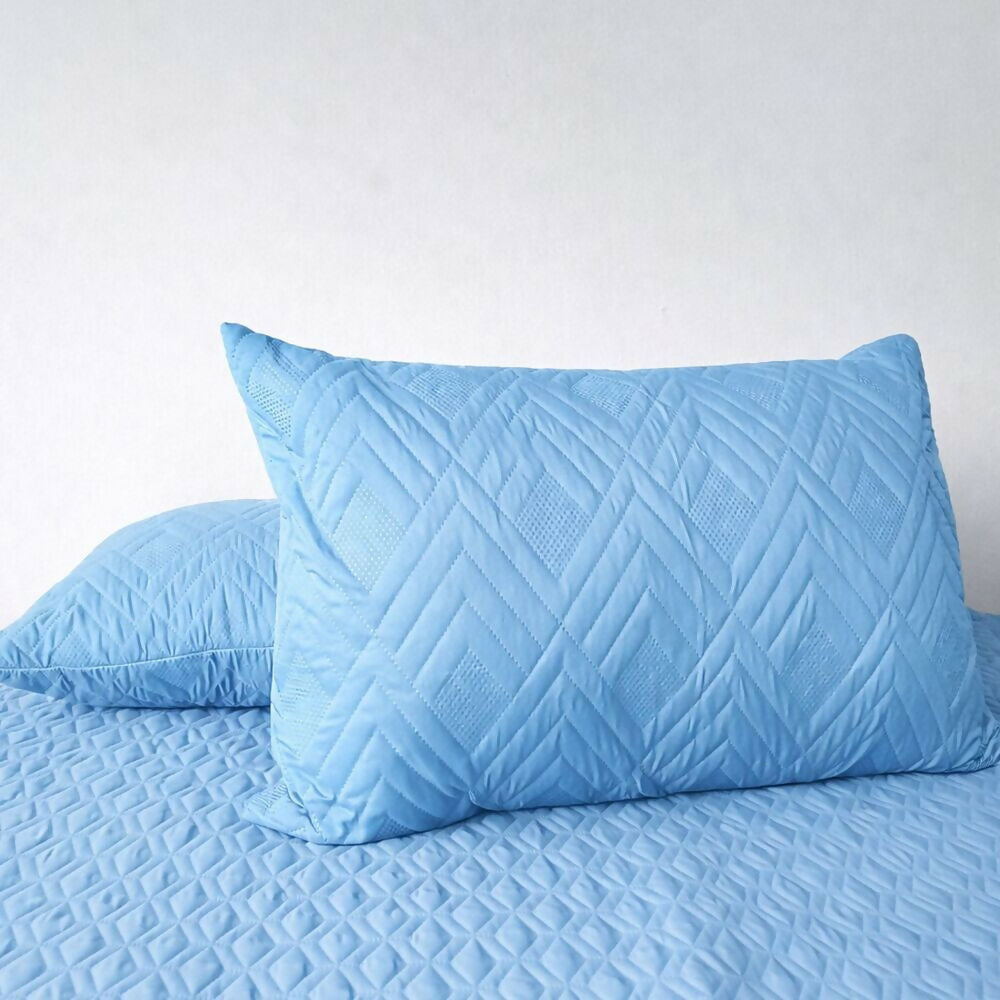 Protector almohada acolchado 45x65cm celeste Set x2