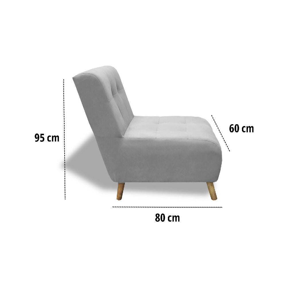 Poltrona Fija Milan Gris Plata