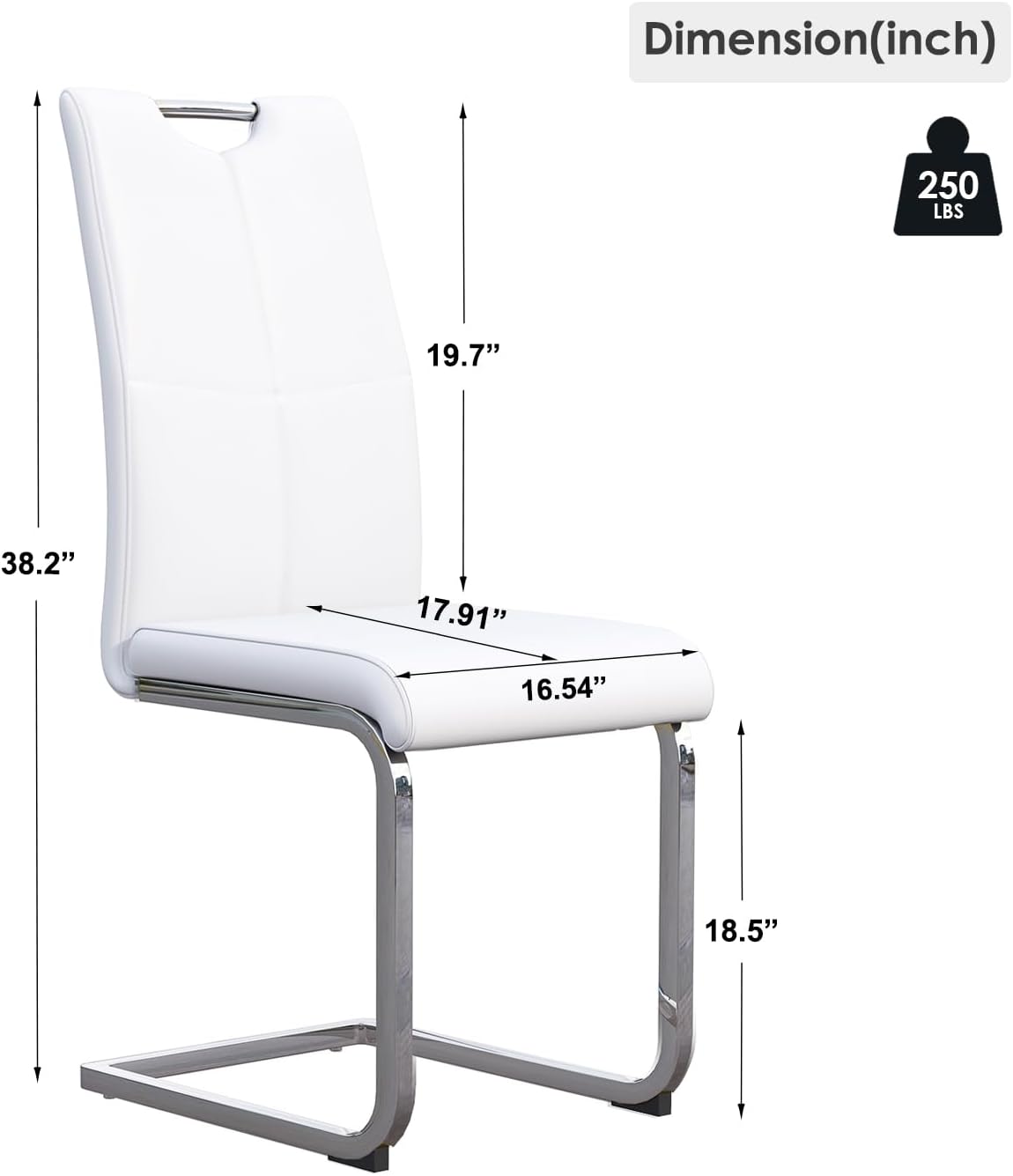 Juego de 4 sillas de comedor, modernas sillas de comedor de piel sintética,