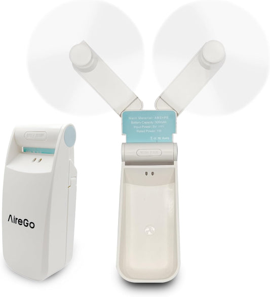 Mini ventilador de mano portátil, plegable, batería recargable por USB, dos...