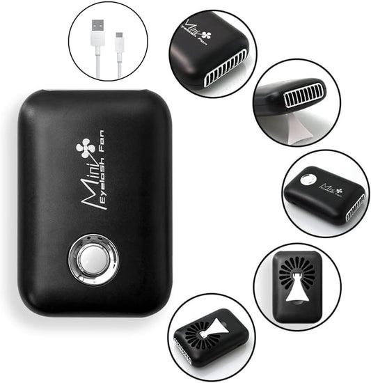ThreeH Ventilador de pestañas mini USB recargable eléctrico sin aspas...
