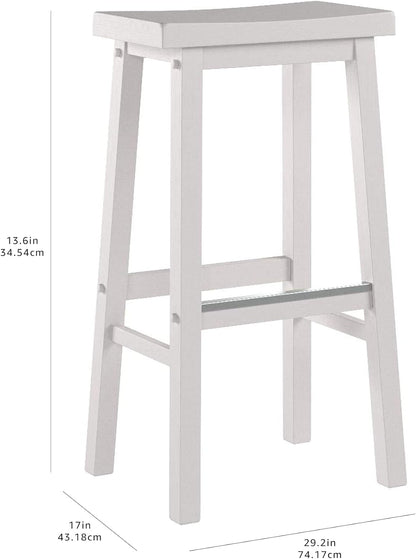 Tienda Basics Taburete de madera maciza para encimera de cocina, 29 pulgadas de