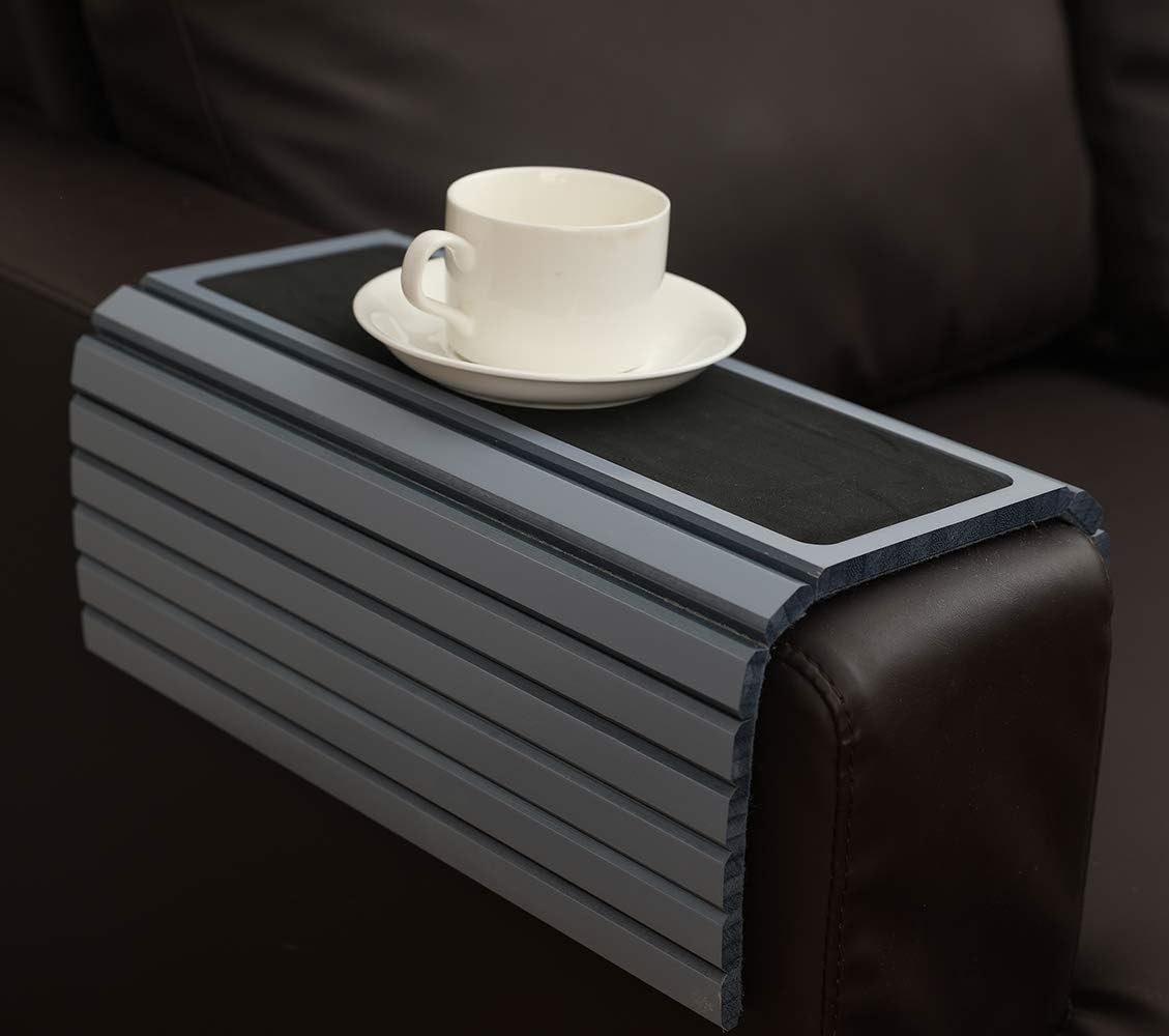 GEHE Mesa de brazo para sofá, bandeja de sofá flexibleplegable, mesa de brazo...