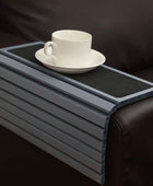 GEHE Mesa de brazo para sofá, bandeja de sofá flexibleplegable, mesa de brazo...