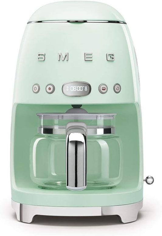 Smeg 1950's - Cafetera programable de 10 tazas, estilo retro