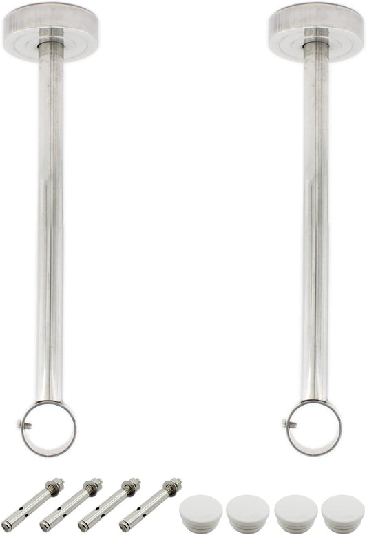 Paquete de 2 soportes de montaje en techo, soporte de tubo de acero inoxidable...