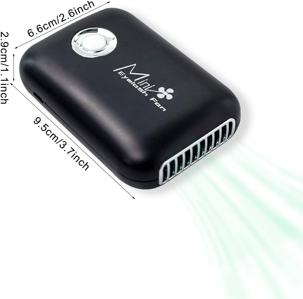 ThreeH Ventilador de pestañas mini USB recargable eléctrico sin aspas...
