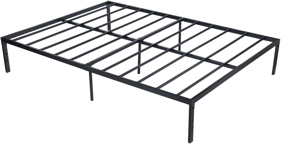 Homy Casa Inc Base de colchón de listones de metal tamaño Queen plataforma