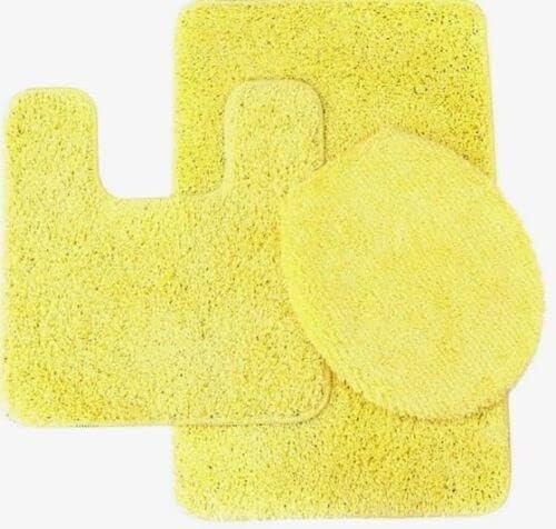 #6 - Tapete de baño, tapete de contorno y cubierta de tapa, con respaldo de...