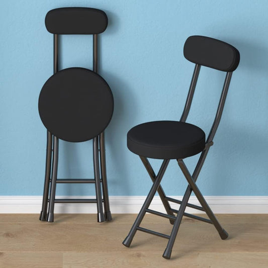 Taburete de bar plegable con respaldo, silla plegable, taburete de cocina con...