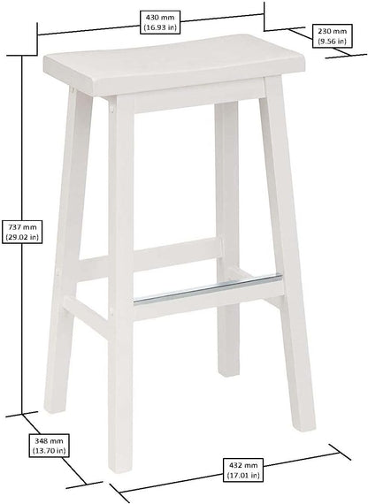 Tienda Basics Taburete de madera maciza para encimera de cocina, 29 pulgadas de