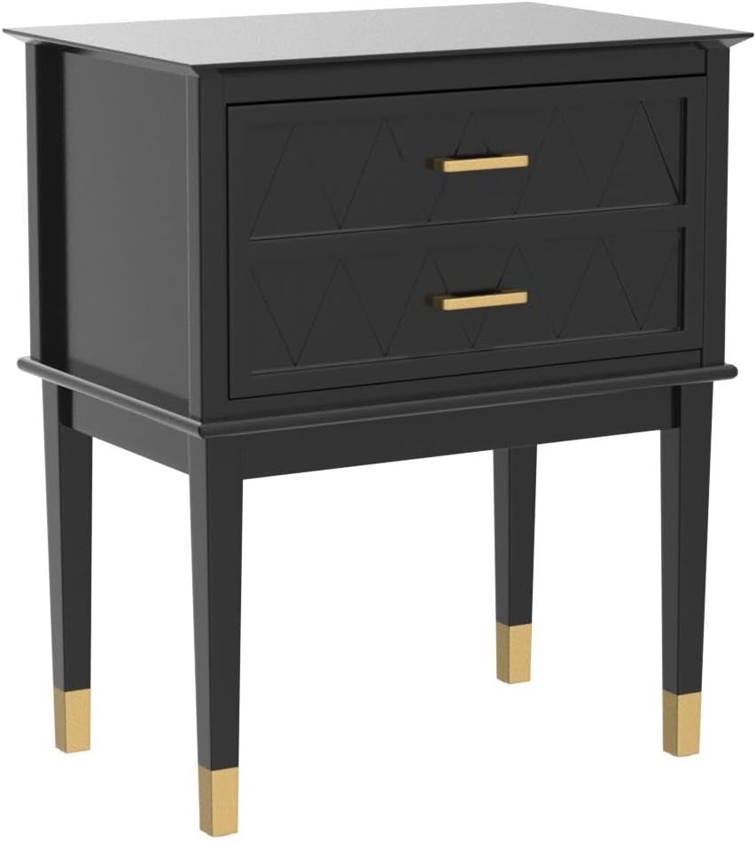 Scurrty Mesita de noche de 23.6 pulgadas con cajón de almacenamiento, mesa...