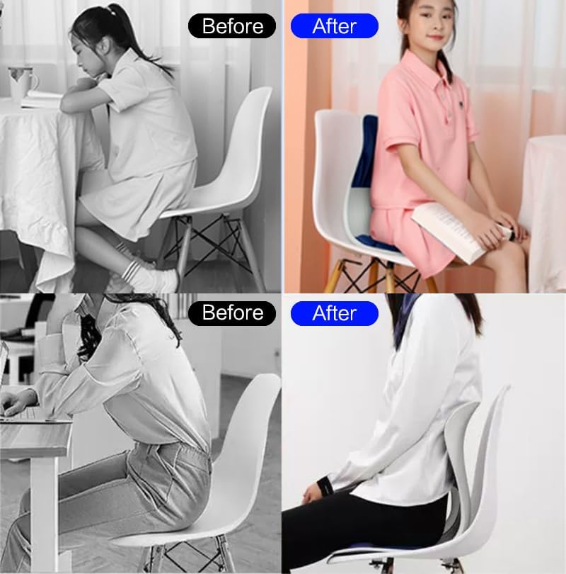 Soporte lumbar para silla, cojín ergonómico de apoyo lumbar para silla de...