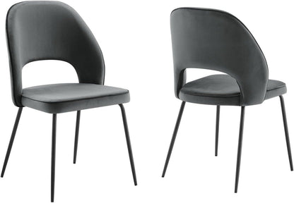 Modway Silla de comedor Nico Performance, color negro y gris