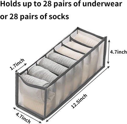 FUNKID Organizador de ropa interior, organizador de cajones plegable para
