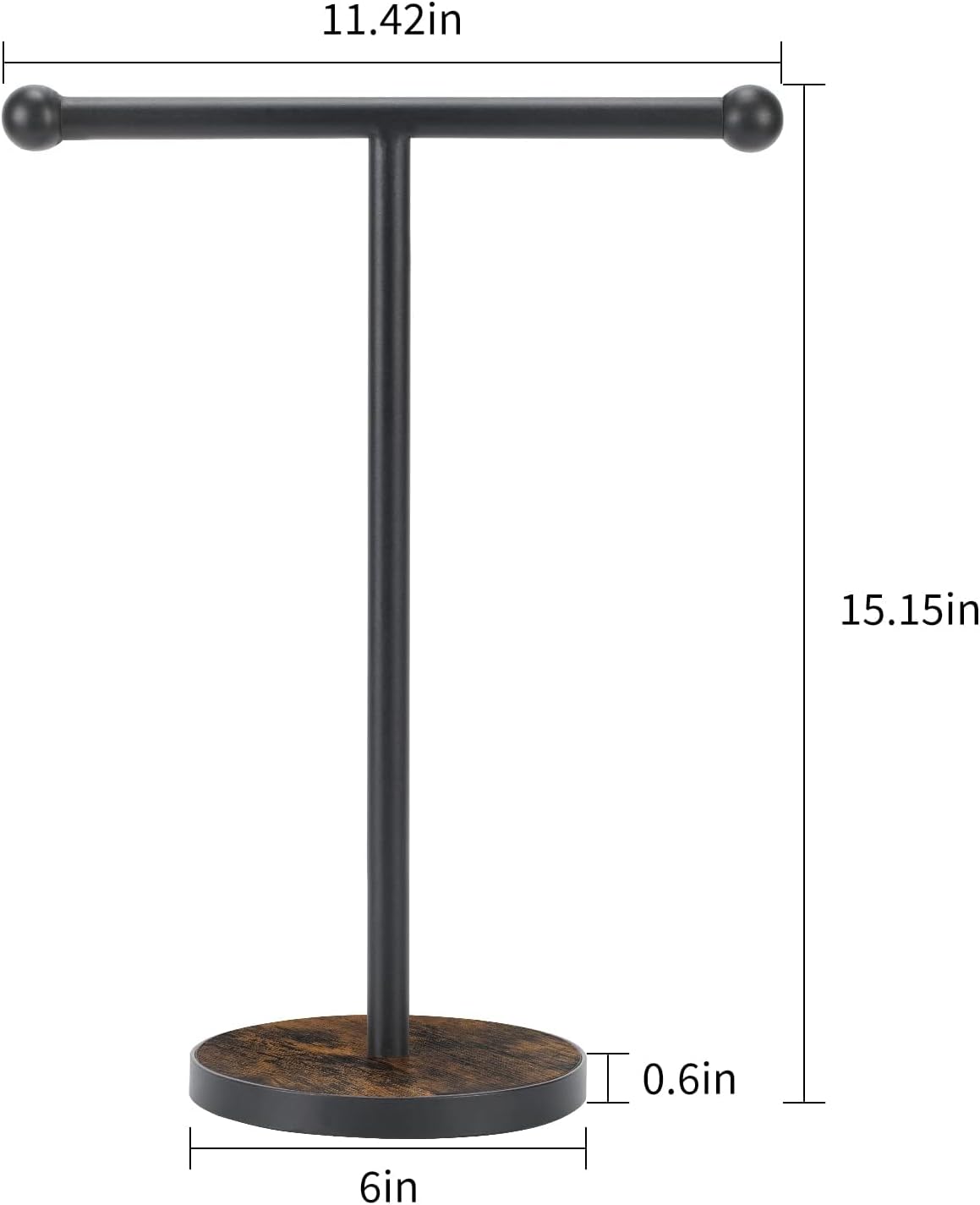YINMIT Soporte para toallas de mano, soporte para toallas de mano en forma de T...