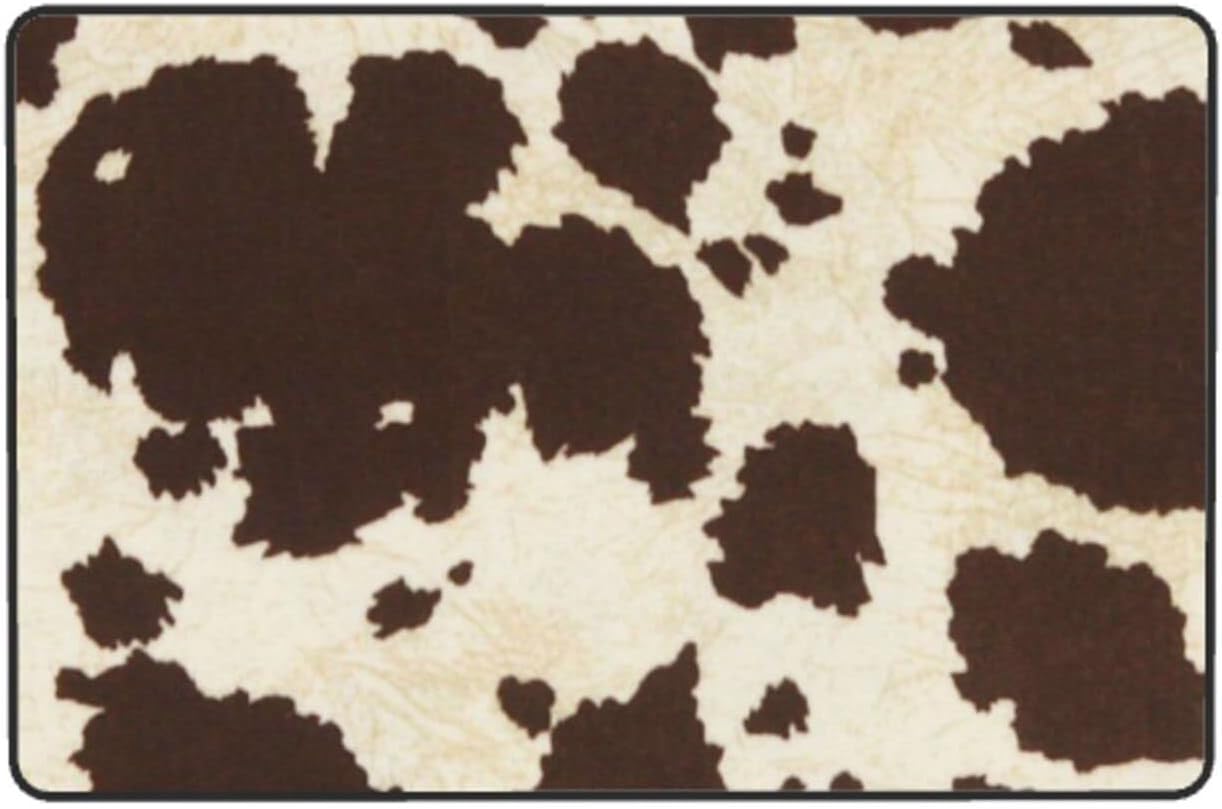 Alfombras con estampado de piel de vaca para sala de estar, 4 x 6 pies,...
