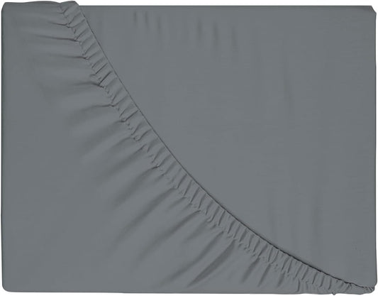 Sábana bajera ajustable gris King con bolsillo profundo para colchón de 18 a 21