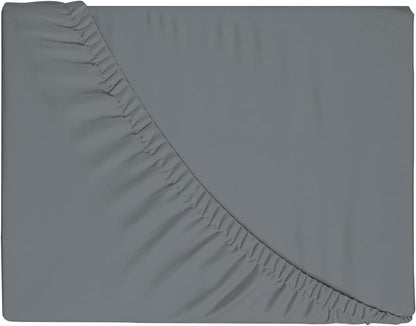 Sábana bajera ajustable gris King con bolsillo profundo para colchón de 18 a 21