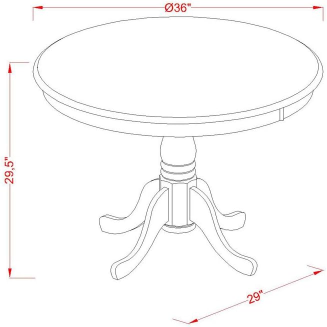 El juego de cocina antiguo de 3 piezas contiene una mesa redonda de comedor con