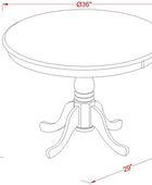 East West Furniture Juego de mesa de comedor de 3 piezas contiene una mesa de