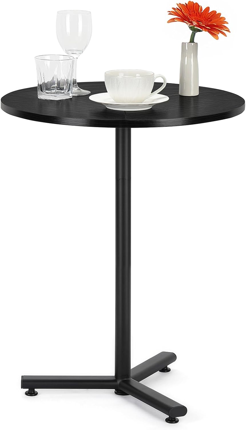 Mesa de comedor redonda pequeña, moderna mesa de cocina pequeña con parte...