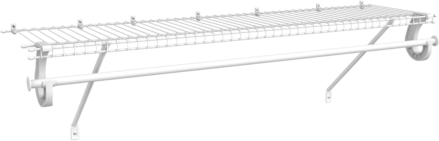 SuperSlide Kit de estante ventilado con barra de armario y estante de alambre