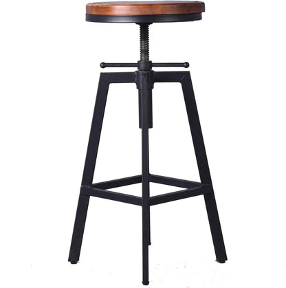 BOKKOLIK Juego de 2 taburetes de bar vintage de 25.6 a 31.5 pulgadas de altura