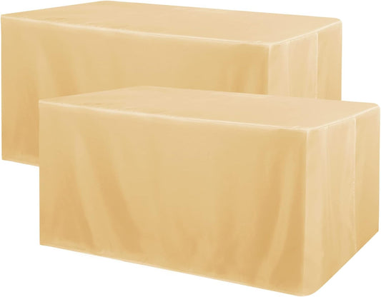 Obstal Paquete de 2 manteles para mesas rectangulares de 6 pies, resistente al...