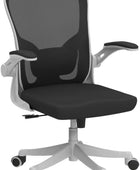 Monhey Silla de oficina ergonómica con soporte lumbar y brazos abatibles,...