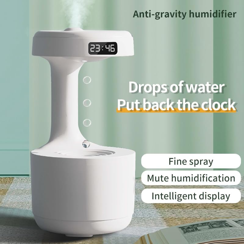 Baddie Humidificador antigravedad con reloj de gota de agua Difusor de aroma de...