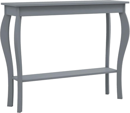 Mesa de consola estrecha, mesa de sofá elegante, mesa de entrada, gris