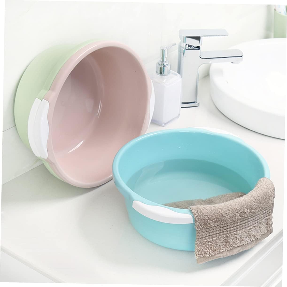 Healifty Inicio Cuarto de baño Lavabo Lavabo 2pcs Lavabo para el hogar Lavabo