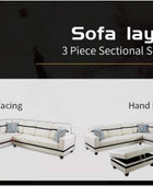 Golden Coast Furniture - Juego de sofá seccional en forma de L, juego de sofá...