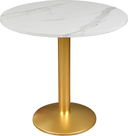 Mesa de comedor redonda y moderna, mesa de tulipanes con parte superior de...