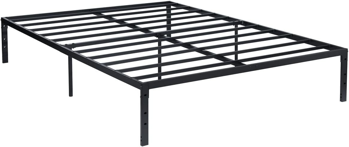 Homy Casa Inc Base de colchón de listones de metal tamaño Queen plataforma