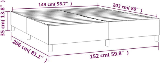 vidaXL Marco de cama con somier tamaño Queen, tapicería de piel sintética,...