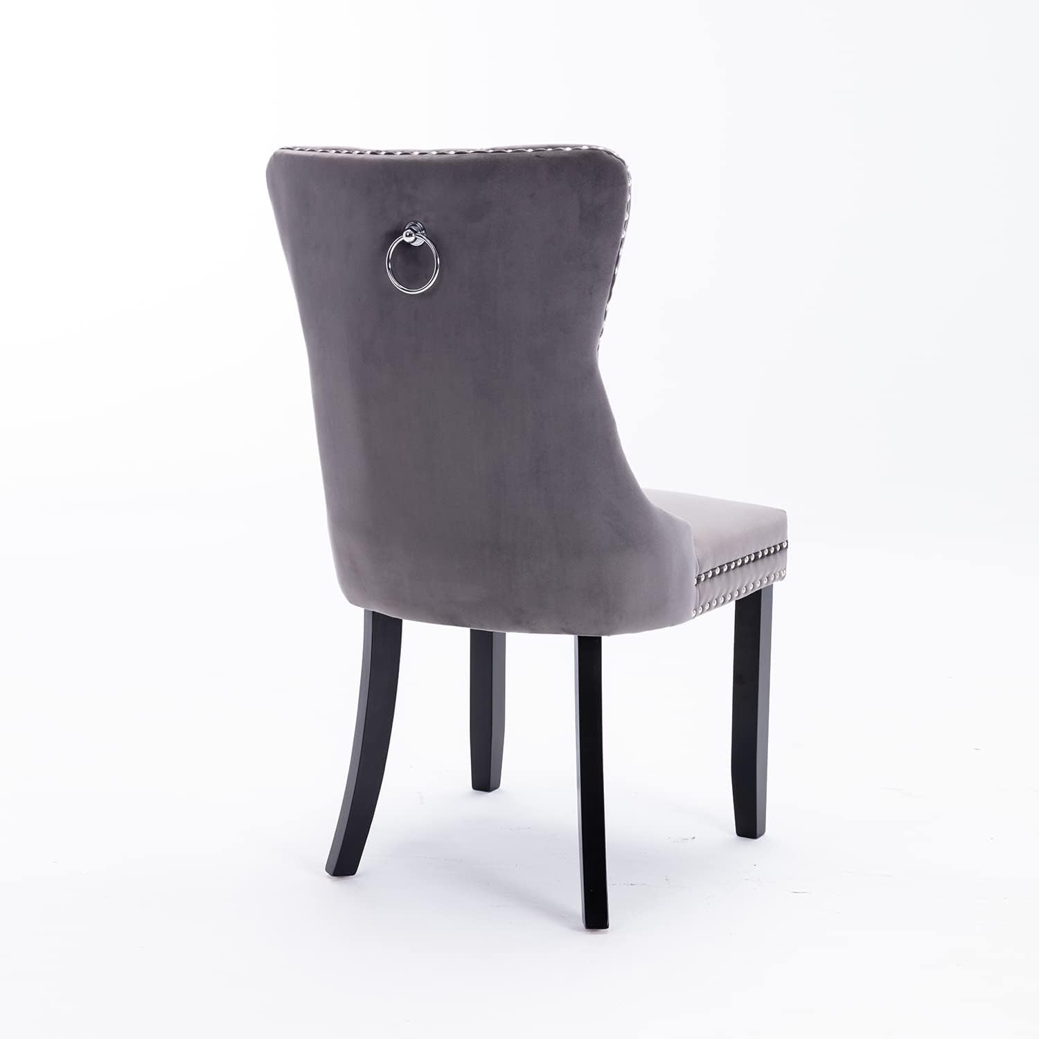Juego de 2 sillas de comedor de terciopelo, sillas de comedor copetudas con...