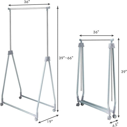 Perchero extensible para ropa, resistente y plegable, con barra para colgar