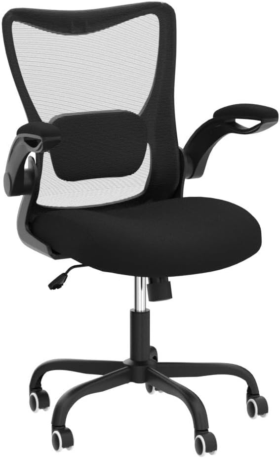 Silla de oficina, silla de escritorio ergonómica con soporte lumbar ajustable y...